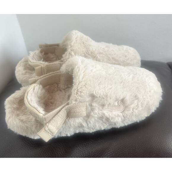 Nike Calm Mule SE NA 'Sanddrift Color Fur' Beige Women's Size 9 FZ3119-100 NEW - Picture 4 of 9
